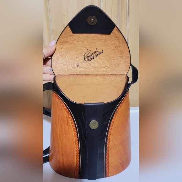 NWOT Authentic Leather Crossbody - Picture 3 of 11